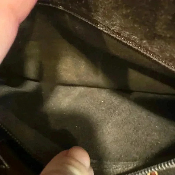 Fortuna brown croc embossed suede & leather small crossbody bag. - Picture 10 of 16